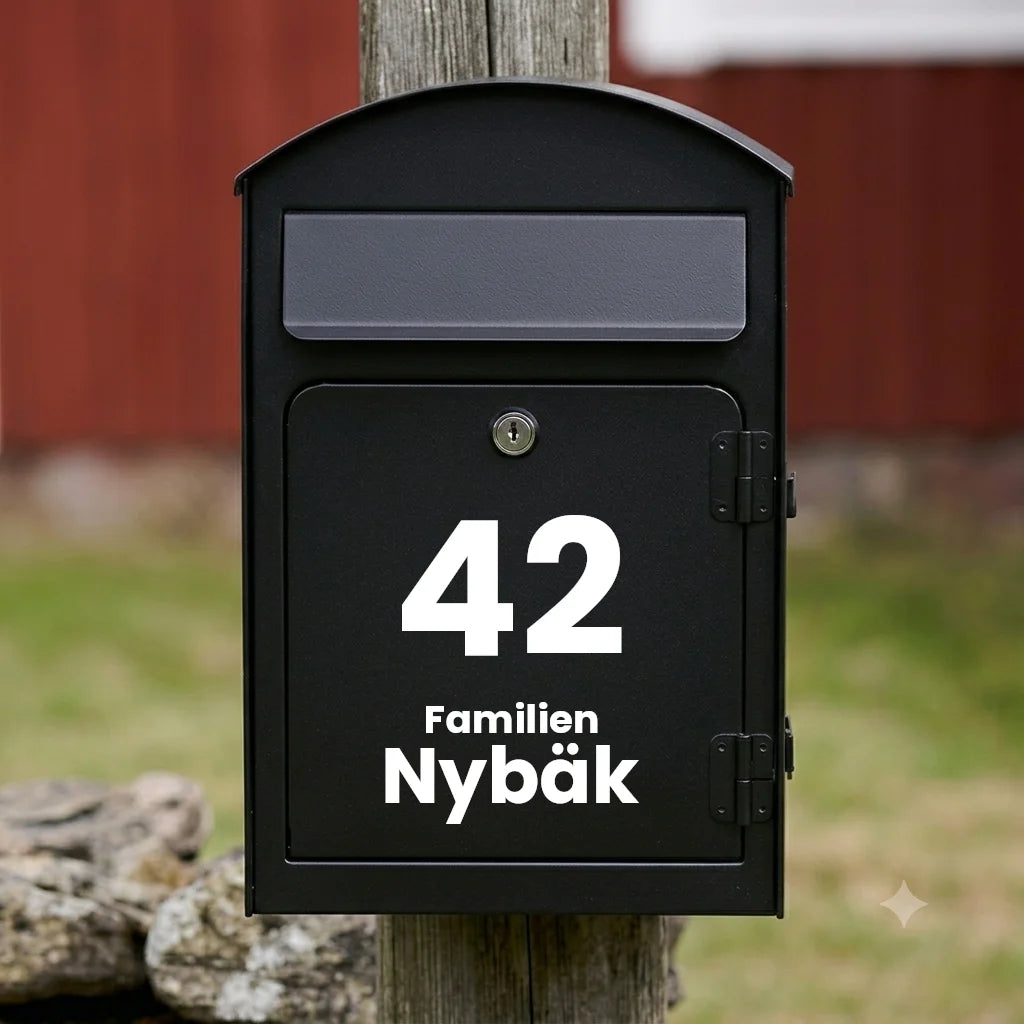 Briefkastenaufkleber V01 – vertikales Design
