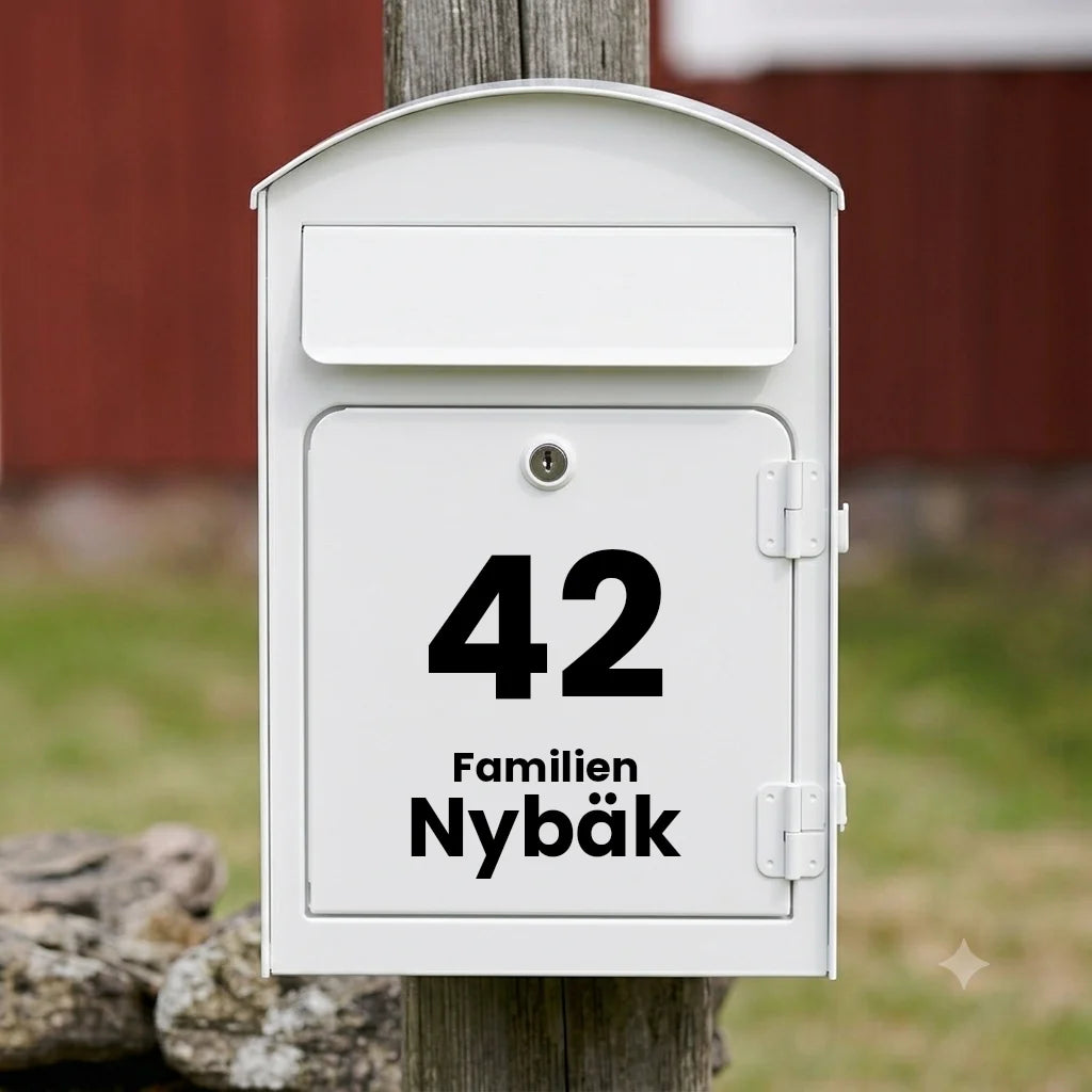 Briefkastenaufkleber V01 – vertikales Design