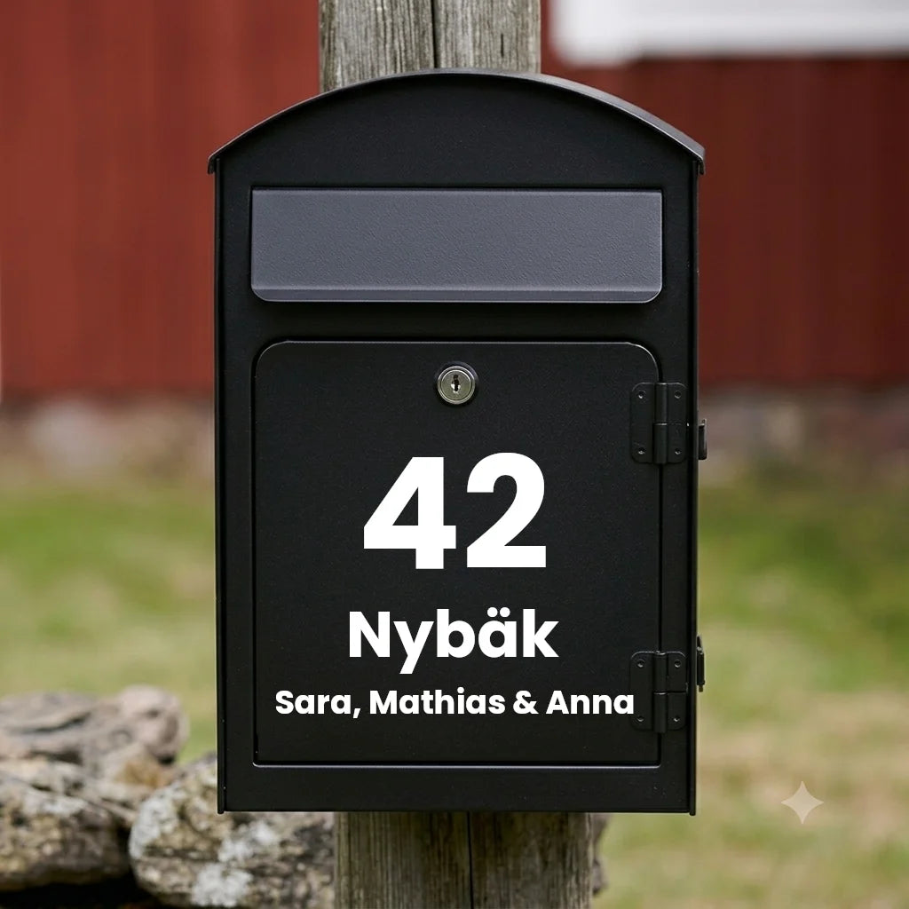 Briefkastenaufkleber V02 – vertikales Design