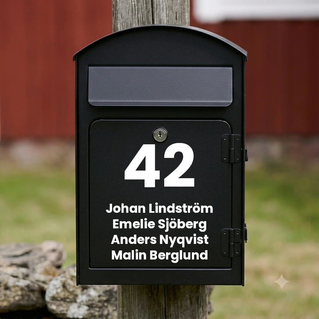 Briefkastenaufkleber V03 – vertikales Design