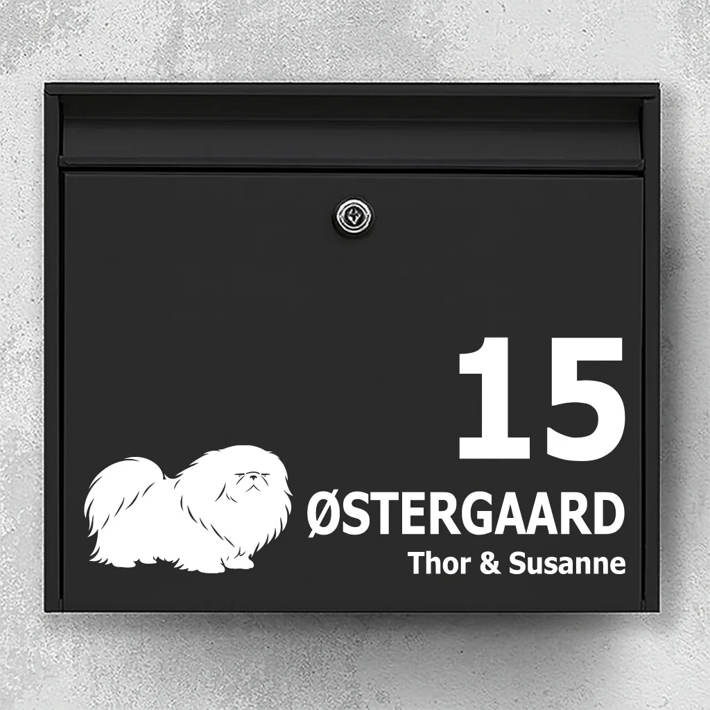 Briefkastenaufkleber mit Pekinese
