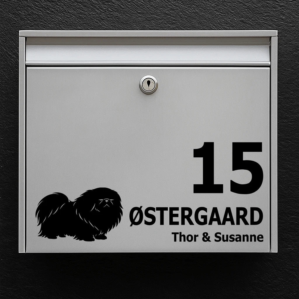 Briefkastenaufkleber mit Pekinese