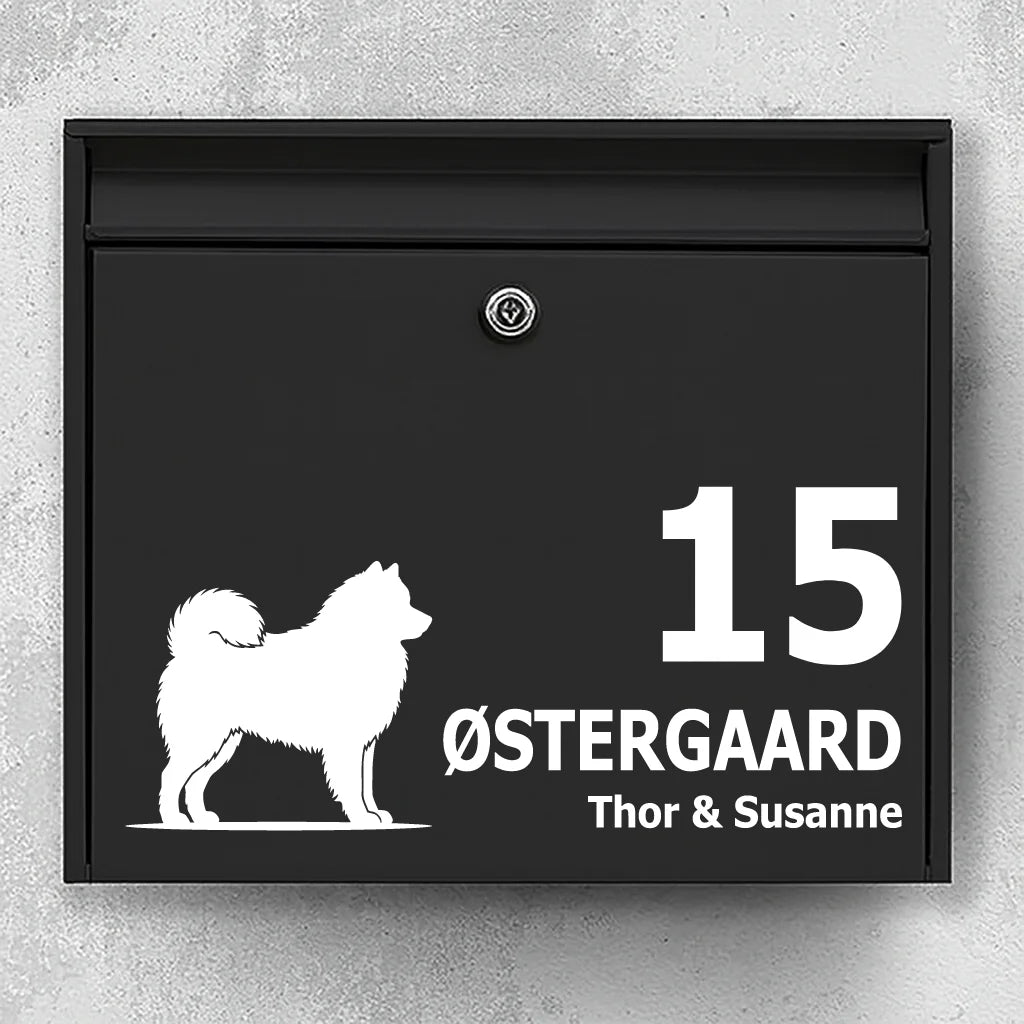 Briefkastenaufkleber mit Samojed