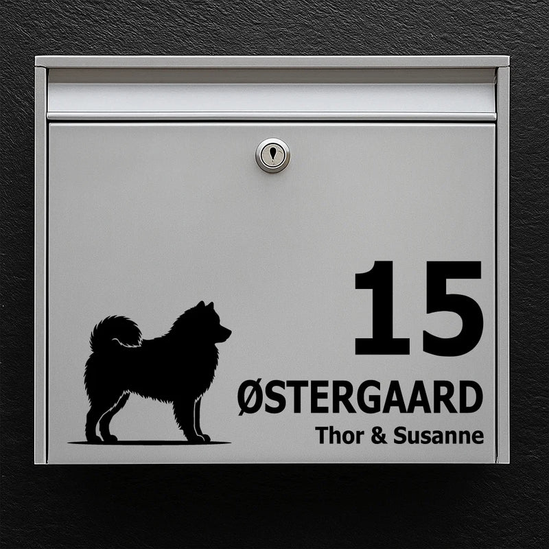 Briefkastenaufkleber mit Samojed