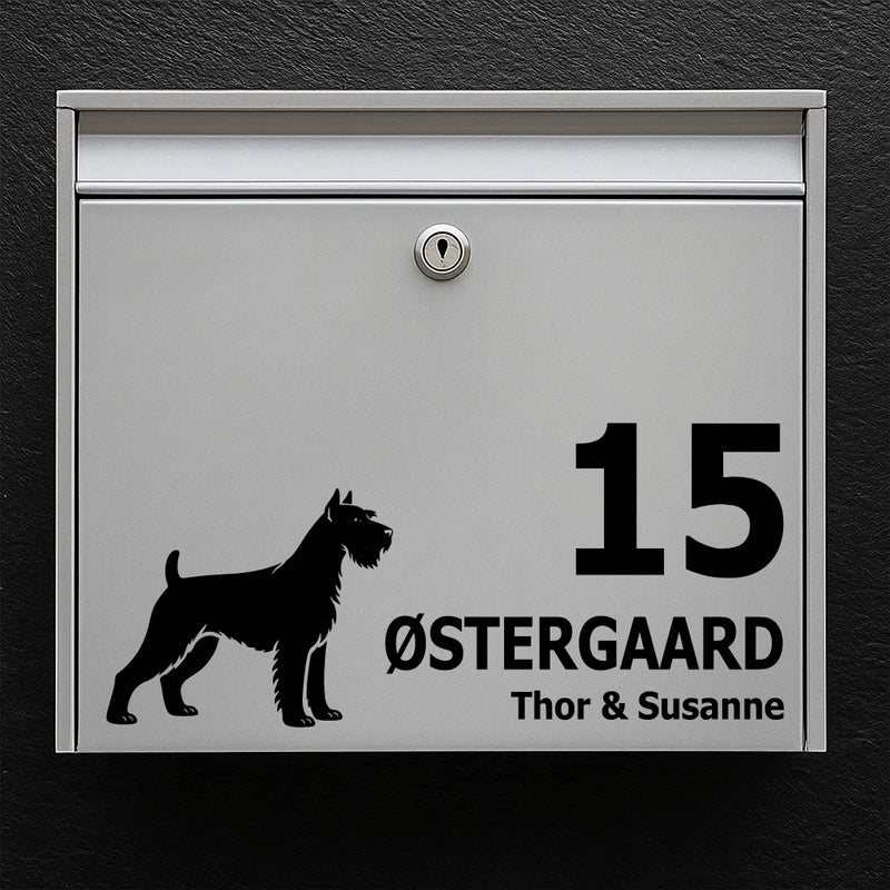 Briefkastenaufkleber mit Schnauzer 