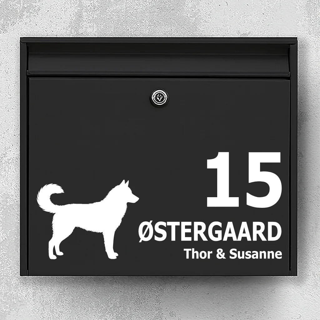 Briefkastenaufkleber mit Siberian Husky