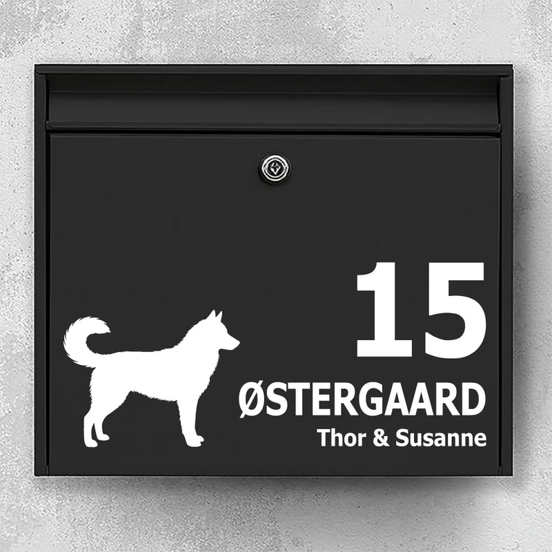 Briefkastenaufkleber mit Siberian Husky