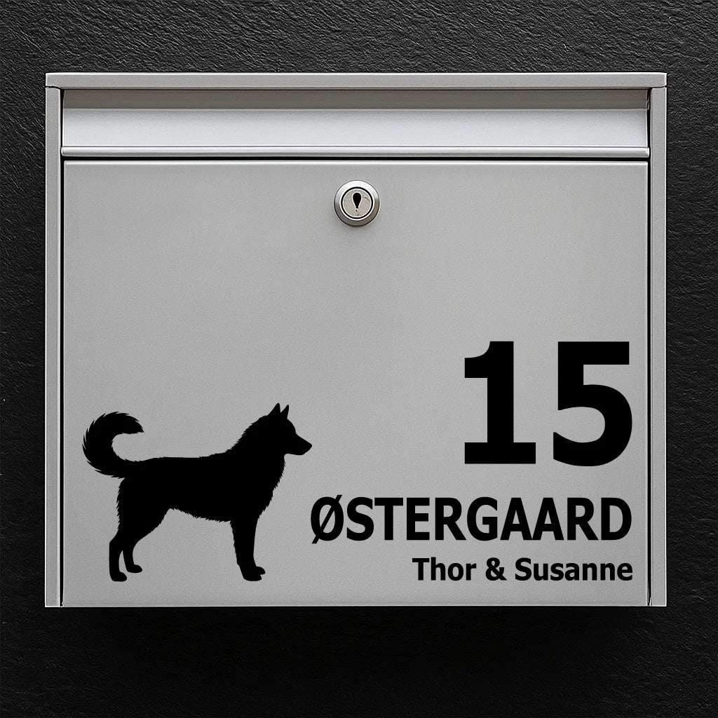 Briefkastenaufkleber mit Siberian Husky