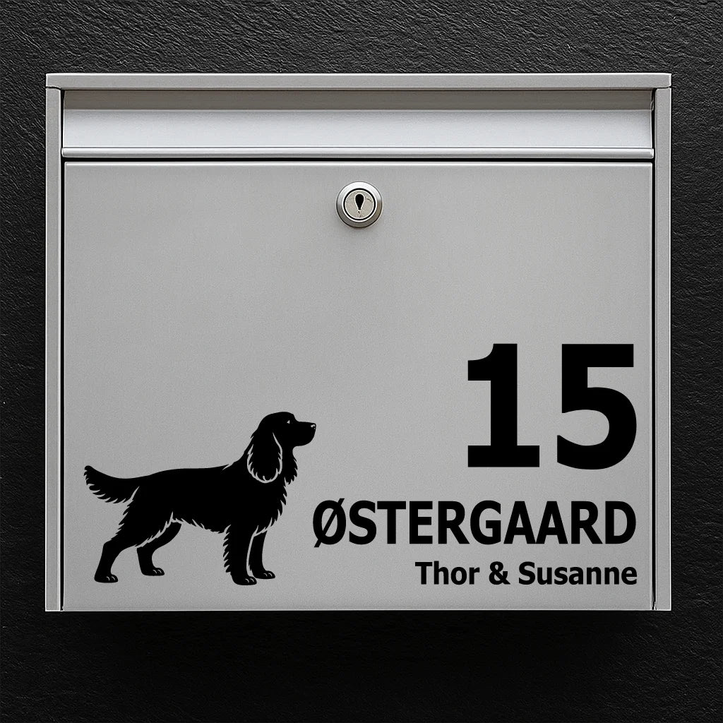 Briefkastenaufkleber mit Springer spaniel