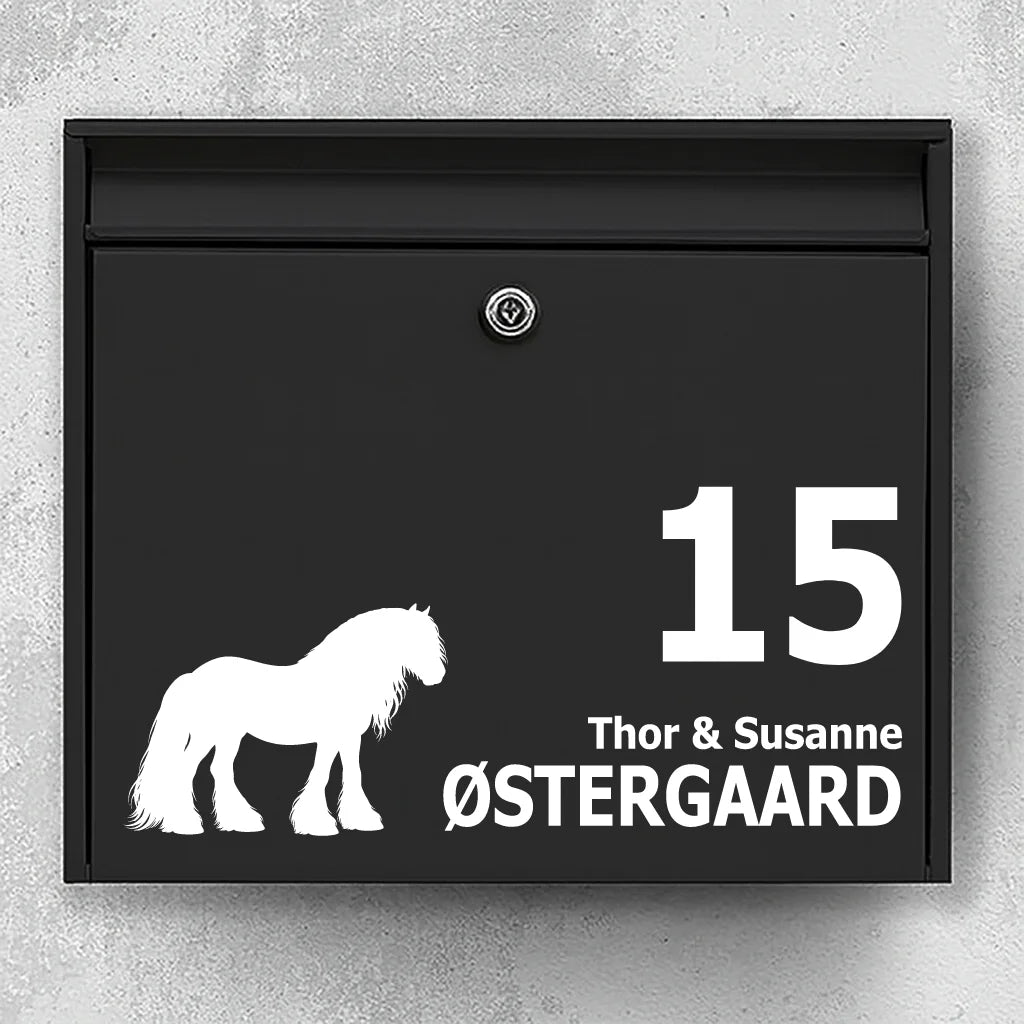 Briefkastenaufkleber mit Tinker / Irish Cob