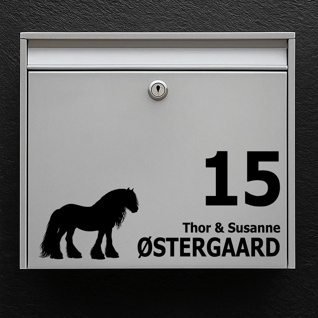 Briefkastenaufkleber mit Tinker / Irish Cob