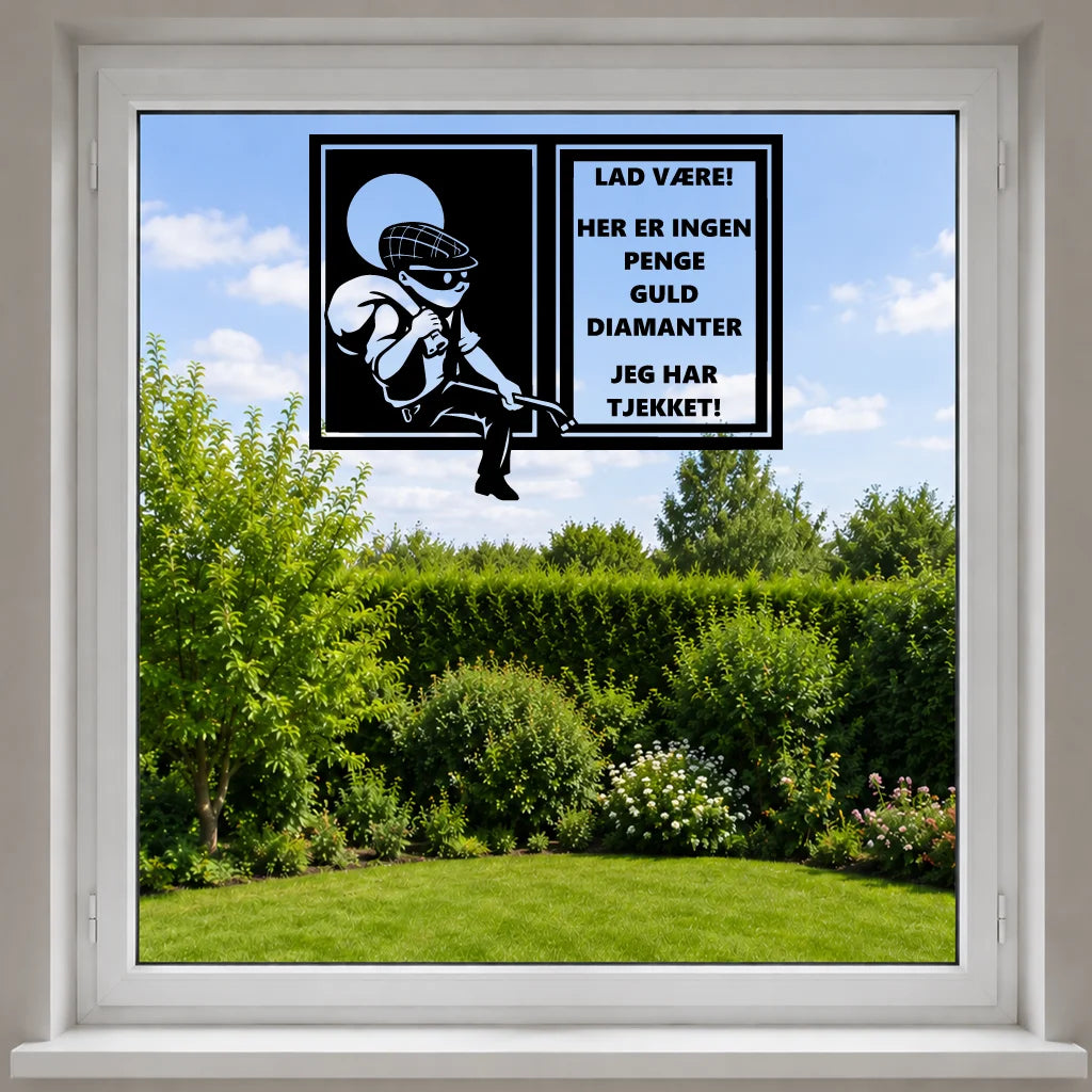 Der Einbrecher – Fensteraufkleber