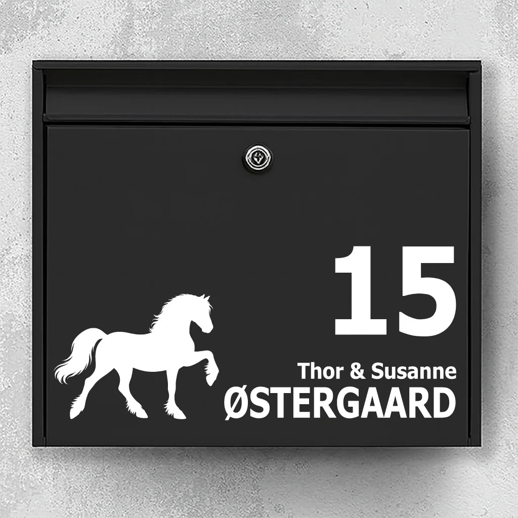 Briefkastenaufkleber mit Welsh Cob